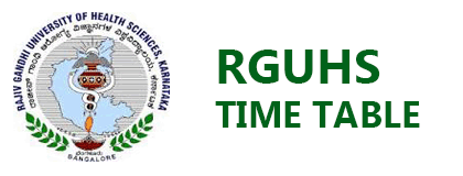 RGUHS TIME TABLE