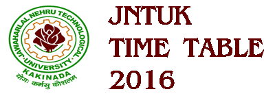 JNTUK TIME TABLE