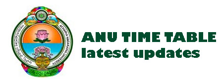 anu time table